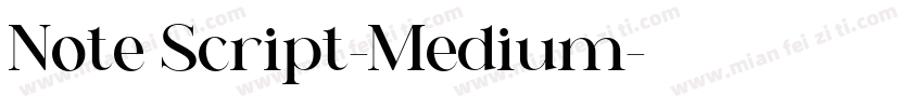Note Script-Medium字体转换